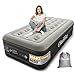 OlarHike Single Airbed XL, Inflatable Air Mattress with Built-in Pump, Blow Up Bed, Self Inflating Folding Guest Air bed with Flocked Surface For Camping & Home Use, 200cm L x 90cm W x 46cm H(Black)