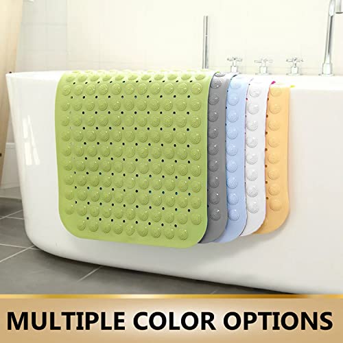 Image of TurtleGrip Anti-Skid Shower Mat, 88x58 cm Accu-Pebble (Cream), Anti-Slip Extra Large Bathtub Mat with Suction Cups, Machine Washable Bathroom Mats with Drain Holes