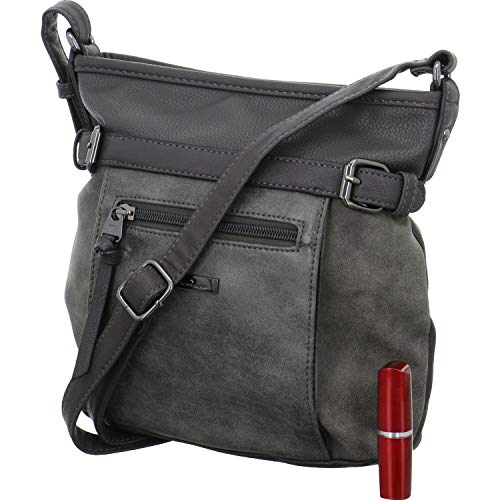TOM TAILOR Juna Damen Umhängetasche Crossbody Bag Klein Grau