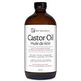 Pure Hexane-Free Cold Pressed Organic Castor Oil - 500mL Glass Bottle for Hair, Lashes, Brows & Skin Nourishment