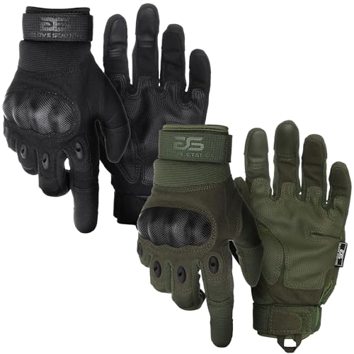 Glove Station - Tactical Shooting Hard Knuckle Gloves for Men and Woman with Touchscreen Fingers (2pk)- Durable and Comfortable Hand-Gear for Outdoor Work Shooting and Hunting
