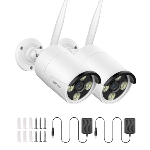 ANNKE 3MP WLAN Überwachungskamera Aussen, IP Kameras Kabellos, Videoüberwachung mit Netzteil, H.264â€¦ – Miniatur