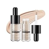 2Pcs Liquid Concealer Makeup, Brightening Dark Circle Eye Concealer, Reduces Look of Fine Lines & Blemishes, Buildable Coverage, W3W Full Coverage Concealer (NUDE)