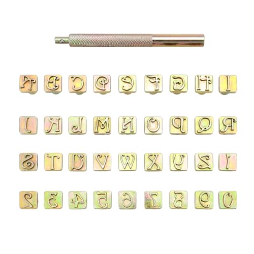 Yoption 37 Pieces Leather Stamping Tool Set, 26 Letters Alphabet