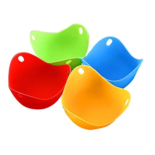 4pcs Egg Poacher Silicone Cook Poach Pods Kitchen Baking Cup Heat