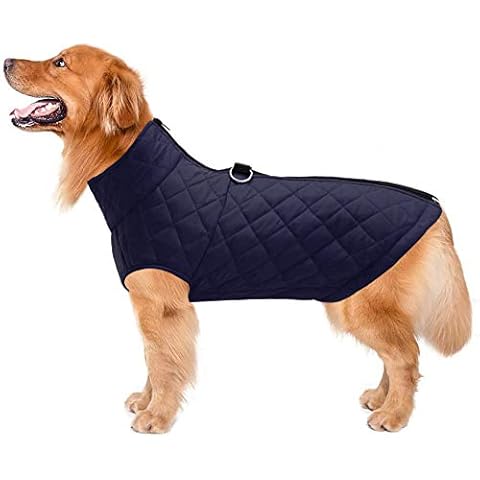 Ctomche Pet Coat,Dog Winter Warm Coat with Zipper,Cold Weather Jacket for Dog,Dog Coat Waterproof Dog Jacket Windproof Cozy Dog Vest Blue-M Cover