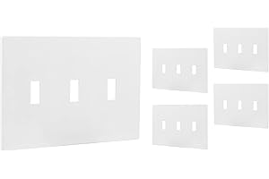 Power Gear Triple Toggle Screwless Wall Plate Cover - Child Proof Electrical Outlet Covers (5-Pack)