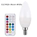 Produktbild Birnen-Kerzen-Glühlampe-Lampe, mit Fernbedienung für KTV Party Stage Decor LED 85-265V 3W RGBW-E12 C37_RGB + warmweiß