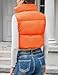 Kissonic Women's Cropped Puffer Vest Lightweight Fluffy Vest Sleeveless Warm Winter Outerwear(Orange-S)