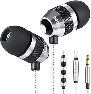 Betron B25 In-Ear Headphones Earphones with Microphone and Volume Controller, Noise Isolating Earbud Tips, 3.5mm Head Phone Jack