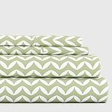 Linen Market 4 Piece Queen Bedding Sheet Set (Sage Chevron) - Sleep Better Than Ever with These Ultr