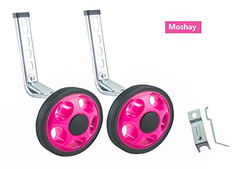 MOSHAY Training Wheels for Children's Bicycle stabiliser(for 14 16 18 20 inch Bike) (Rose)