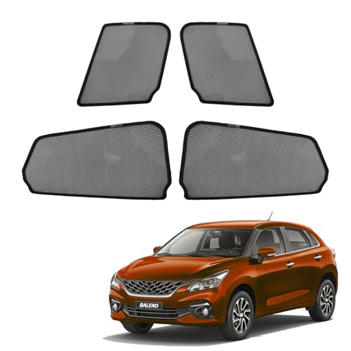 Image of Maruti Suzuki Baleno Magnetic Sun Shades /Curtains - Set of 4pcs (Row A /B) Suitable for Baleno 2023 Onwards