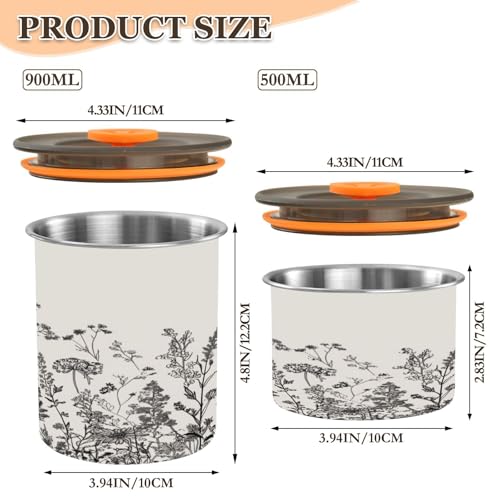 Contenedor Hermético de Acero Inoxidable para Café 900ml miniatura 2