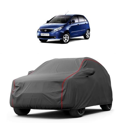 Image of Heavy-Duty Car Cover for Compatible with Tata Indica Vista (2011 to 2025 All Models) Deluxe Car Protection Cover - Waterproof & UV-Resistant All-Season Exterior Protection
