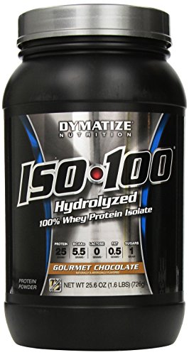 Image of Dymatize ISO 100 Whey Protein Powder with 25g of Hydrolyzed, Chocolate, 1.6 Pound (Pack of 1), 25.6 Ounce