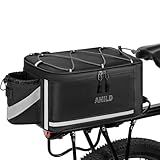 ANILD Bike Rear Rack Bag with Tail Light tape, Bags for Bicycles with 7L Capacity Bike ，Durable and waterproof bag