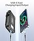 Solar Powerbank 26800 mAh mit 4 Solarpanel, Powerbank USB-C 18W Schnellladung für iPhone Samsung und mehr, IPX7 wasserdichte Outdoor Externe Akkus mit Taschenlampen-Dauerlicht/SOS/Stroboskop