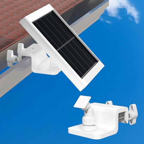 Gutter Mount Compatible for Ring Solar Panel 360Adjustable Universal Solar Panel Gutter Mount for Ring Arlo Eufy Wyze Reolink Solar Panels (Camera Not Included)