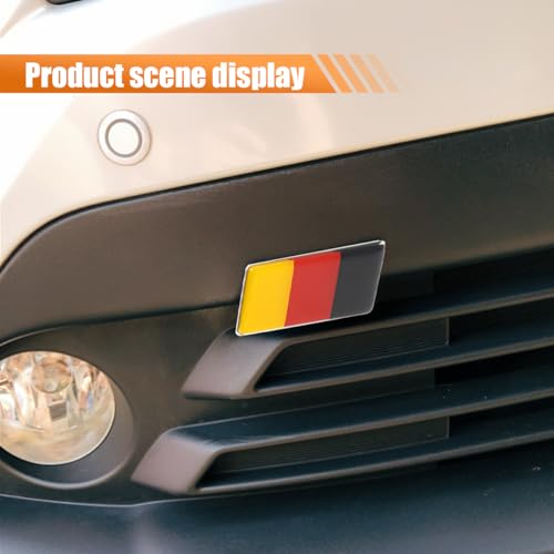 Image of Front & Tailgate 3D Germany Flag Grille Emblem Badge - Car Front Grill Badge Sign Emblem, Auto Bumper Fenders Decoration Sticker Decals Car Body Exterior Decor Accessories (Germany Flag)