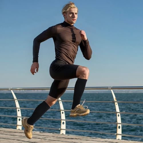 6 Pack Copper Compression Socks for Men and Women Circulation Mens Compression Socks for Running Athletic Travel