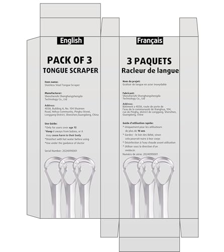G.CATACC 3-Pack Tongue Scraper, Stainless Steel Tongue Scraper for Adults & Kids, Metal Tongue Scraper with Travel Case - 100% Remove Bad Breath