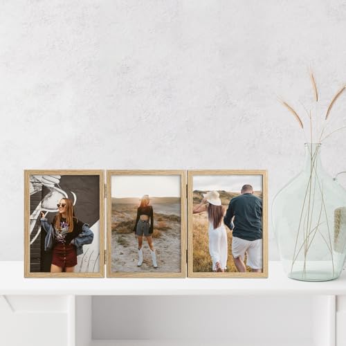 Cadre photo pliable triple vertical stable sans percer - 4