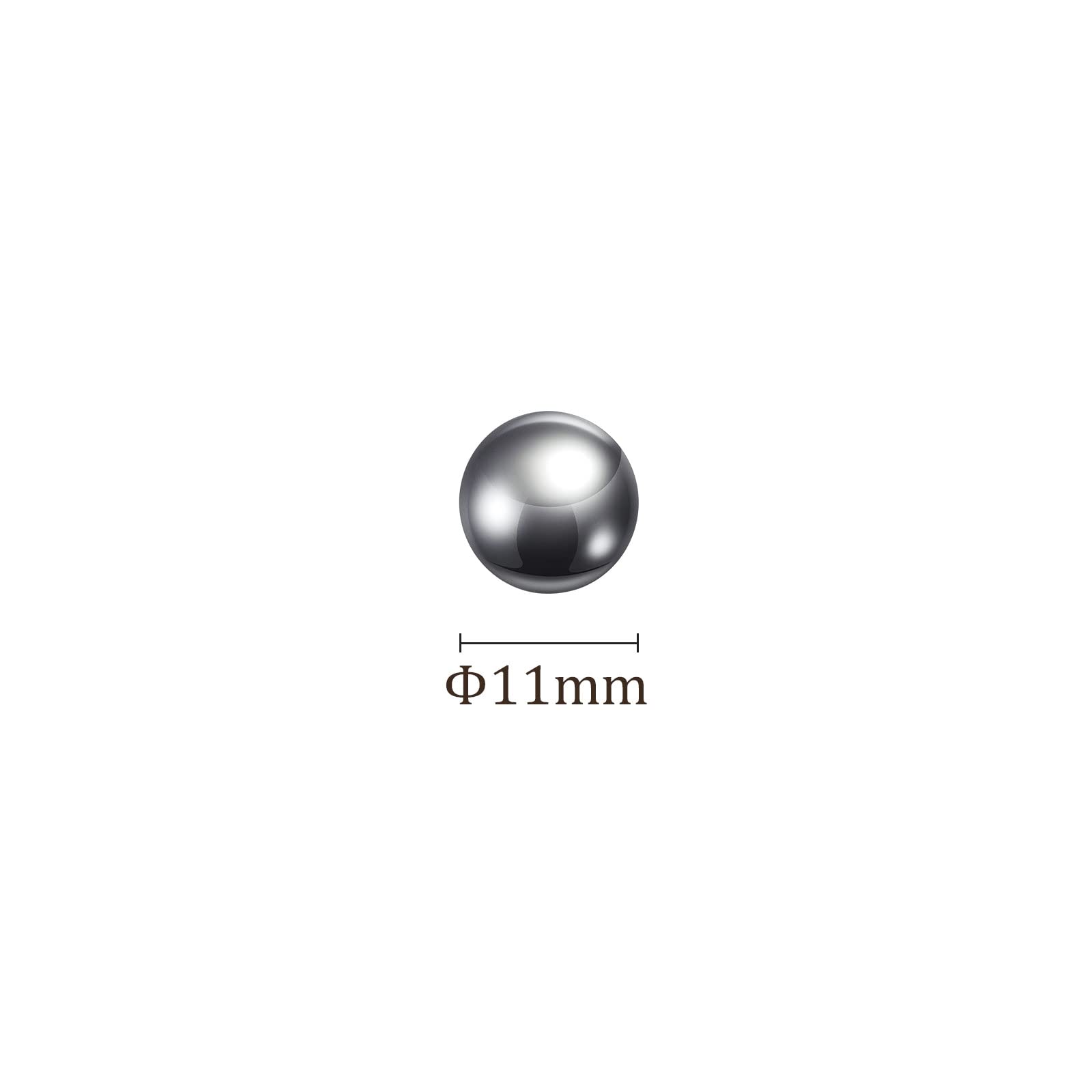 10 sztuk kul precyzyjnych - [11 mm] stal nierdzewna 201 do łożysk stałych
