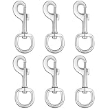 6PZ Stabile Karabinerhaken mit Drehgelenk, Karabiner mit Drehgelenk, Haken mit Drehgelenk Edelstahl, Können als Schlüsselanhänger und Karabiner Schlüsselanhänger oder für Hundeleinen Verwendet Werden