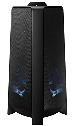 Samsung {MX-T50/XL) Sound Tower High Power Audio, Floor Standing Speaker, Bi-Directional Sound, Water Resistant, Party Lights, Bluetooth Multi-Connection, USB Music Playback (Black)