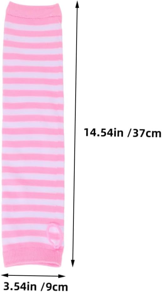 COLLBATH 2 Pairs Women’s Long Fingerless Arm Warmers Knit Stretchy Protective Sleeves with Thumbhole for Winter Cold Weather Forearm Cover