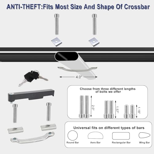 Dipmotor RR007 Anti-Rust Aluminum Roof Basket,Universal Roof Cargo Carrier Rack, Top Mount Car Rack With Anti-Theft Lock,Anti-Rust Rooftop Luggage Holder,Heavy Duty Load,Fit thumb #3