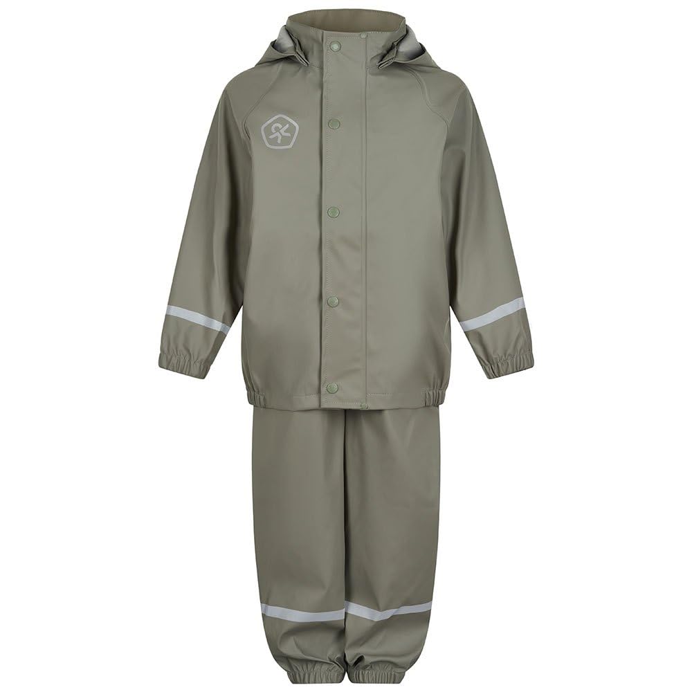 Color Kids Unisex Kinder-Regenjacke, solide, PU, Vetiver, NOMAP
