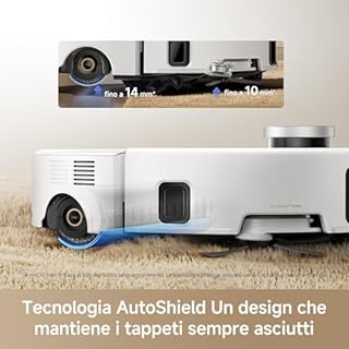 Mova Z60 Ultra Roller Standalone Robot Aspirapolvere, 26000 Pa, Lavaggio HydroForce, Tecnologia MaxiReach e AutoShield, Radar Sollevabile FlexScope, Triplo Meccanismo Antigroviglio