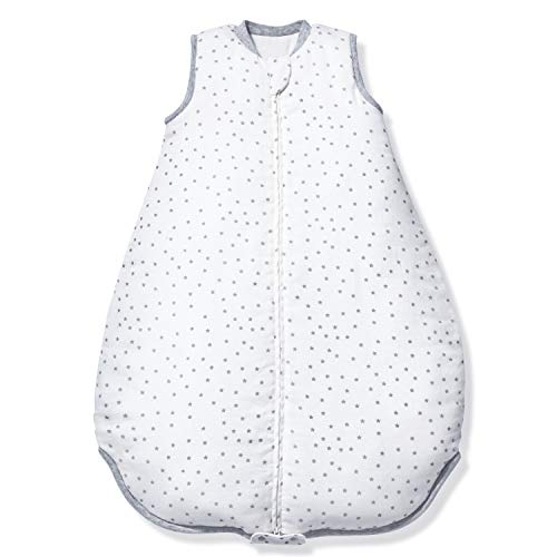 Momcozy Saco de Dormir para Bebé 2,5 TOG, Saco de Dormir 2 en 1 30% Algodón + 70% Fibra de Bambú, Bolsa de Dormir de Muselina Súper Suave con Cremallera de 2 vías, S