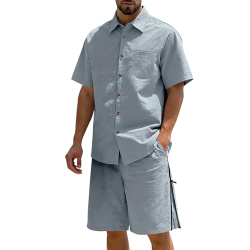 Ropa de dormir y playa para hombre que soluciona el calor con camisa ligera y pantalón corto