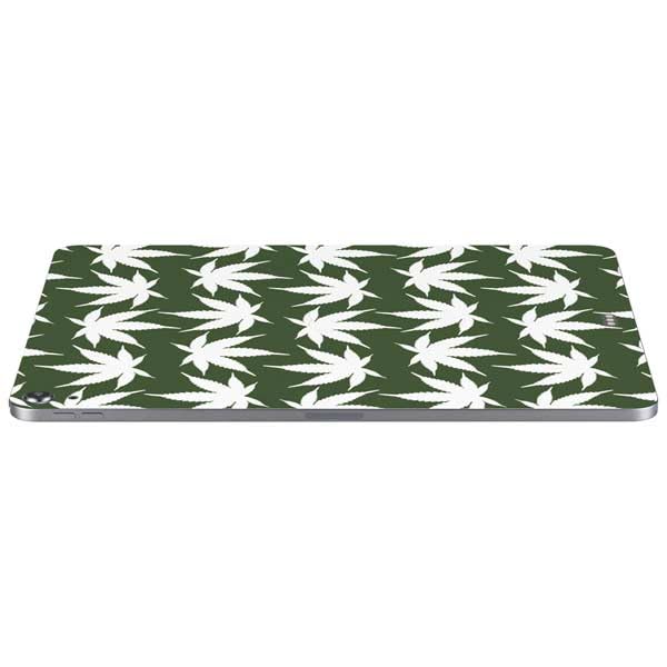 Skinit Decal Tablet Skin Compatible with iPad Air 11in (2024-2025) - Marijuana Leaf White Pattern Design