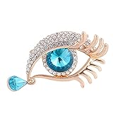 Personality Angel's Tears Rhinestone Diamond-studded Big Eyes Long Eyelashes Brooch Pin Covered Scar