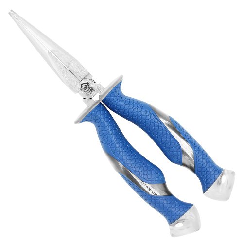 Cuda Pince à Bec effilé 18828 outil de pêche en acier bleu et gris