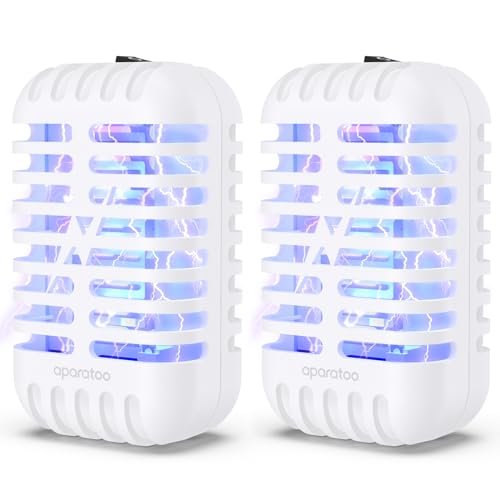 Lampada Anti Zanzara 2 Pack, Presa Anti Zanzara Killer di Uccisione Mosca Elettrico, Trappola per Insetti UV Elettrico per Interni Distruttore di Insetti per Mosche, Zanzare, Falene