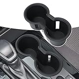 Cup Holder for 2020-2024 Toyota Highlander Center Console Cup Holder Insert Silicone Protector Mat Pad Cupholder Coaster Liner for 2021 2022 2023 Highlander Interior Decoration Accessories Black