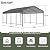 BETISEF 12x20 FT Metal Heavy Duty Carport, Car Ports Canopy with Reinforced Frame and All Weather Protection Galvanized Steel, Garage Shelter kit for Boat, Car, Tractor and Truck