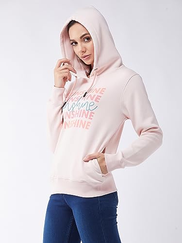 Image of Modeve Women Printed Hooded Sweatshirt for Winter