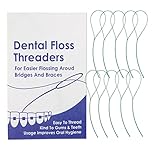 Floss Threaders x 50 ~ Dental Floss Holders for Cleaning Between Orthodontic Braces & Bridges