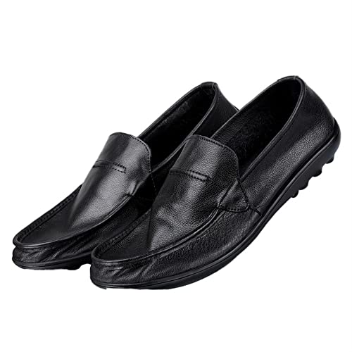 Men's Loafers Venetian Loafers Solid Colors Breathable Leather Flat Heel Flexible Anti-Slip Party Slip-ons3