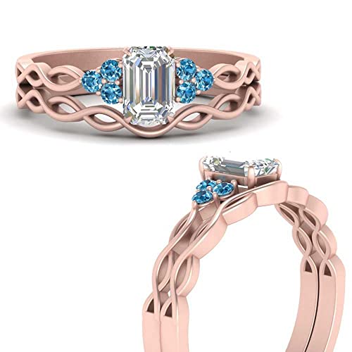 Alliance Infinity plaqué or rose avec pierre personnalisable - 4