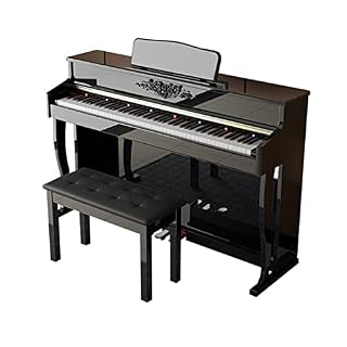 88 Touches Piano Numérique Lesté Hammber Action Clavier Électrique Piano Support Bluetooth MIDI Avec Support De Meubles, Triple Pédale, Tabouret for Débutants Et Professionnels (Color : Black_With li - Les Beatles, Paul McCartney, John Lennon, RIngo Starr, George Harrison