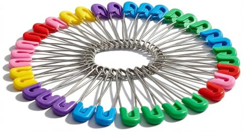 SPHTOEO 50PCS Cloth Diaper Pins Stainless Steel Traditional Safety Pin