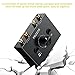 PROZOR RCA Stereo Audio Switcher - 2 in 1 Out R/L Stereo Audio Switch, 1 in 2 Out Stereo Audio Splitter with Mute Button and No External Power Required