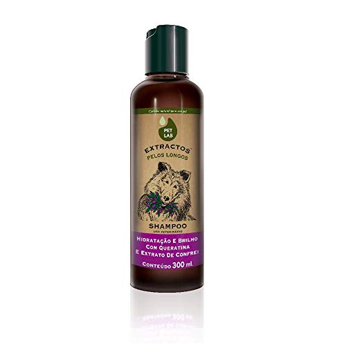 Petlab Extractos, Shampoo para Cães com Pelos Longos, Confrei, 300ml Petlab Extractos para Cães